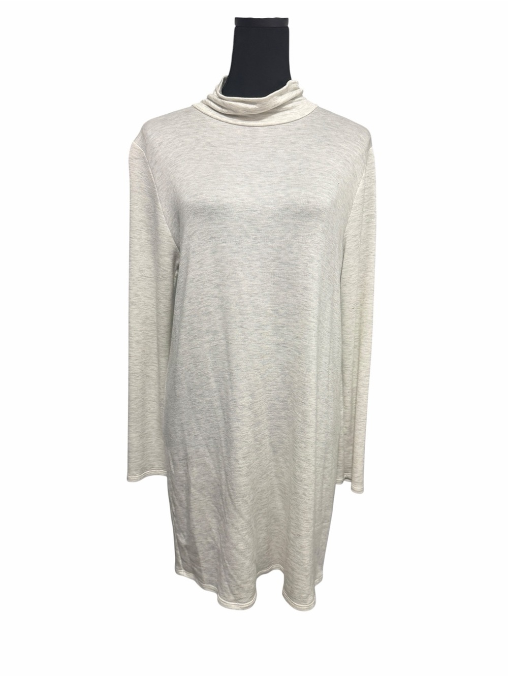 Ooyoo by Mendocino Long Sleeve Turtleneck Dress Light Gray - Picture 2 of 8